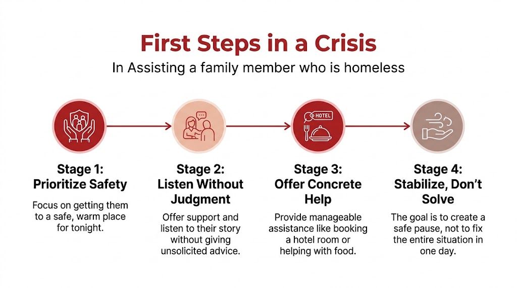 how to help a homeless family member